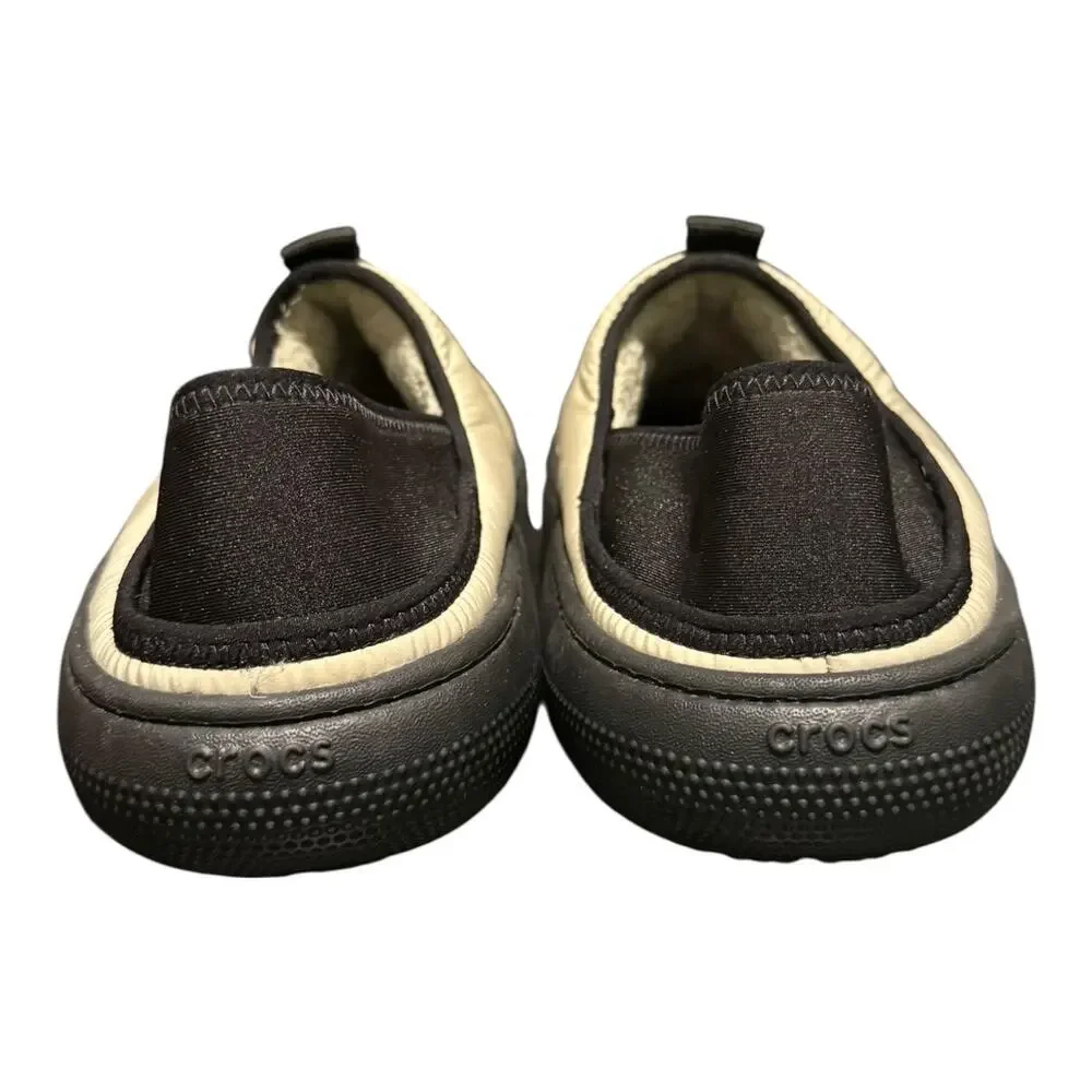 Crocs Classic Puff Moc Slippers Mens 10 Wmns 12 Moth Fleece Lined Casual Comfort